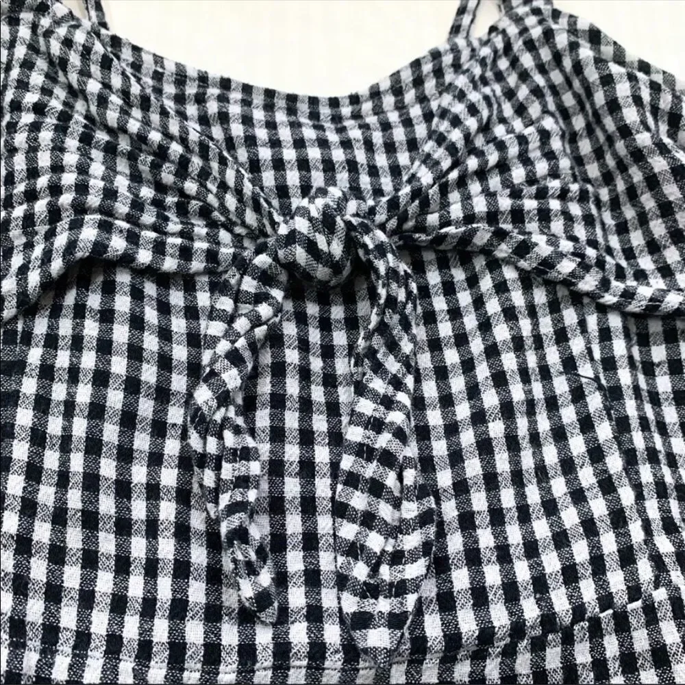✨ hollister black gingham tie-front mini dress✨